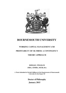 Doctoral thesis on working capital management